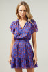 Harlann Floral Bumble Ruffle Mini Dress
